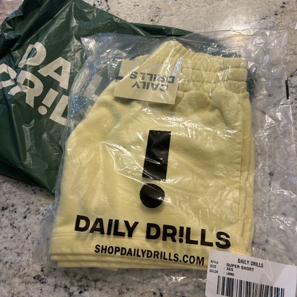 Daily Drills Yellow Super Shorts (XS/S)